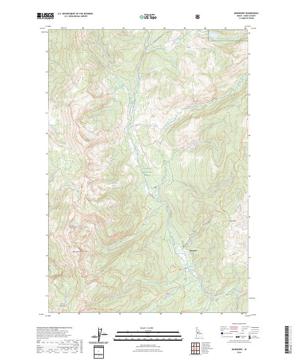 Burgdorf, ID — USGS 7.5-minute topo (2024)
