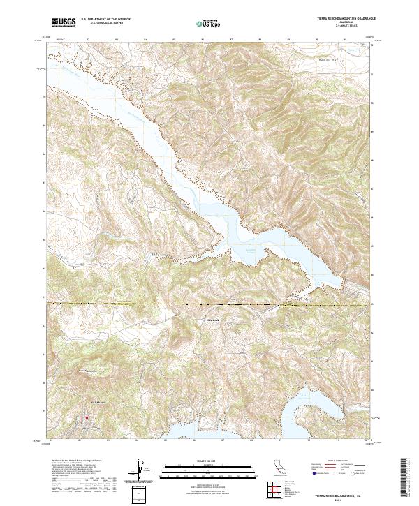 Tierra Redonda Mountain, CA — USGS 7.5-minute topo (2021)