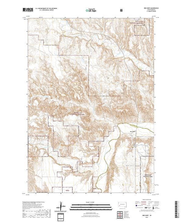 Red Shirt, SD — USGS 7.5-minute topo (2021)