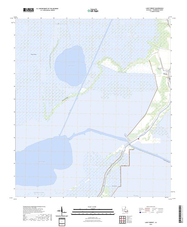 Lake Theriot, LA — USGS 7.5-minute topo (2024)