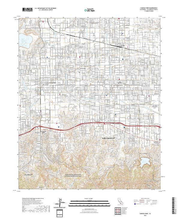 Canoga Park, CA — USGS 7.5-minute topo (2022)