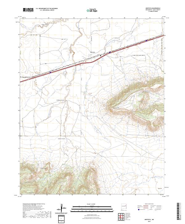 Montoya, NM — USGS 7.5-minute topo (2023)