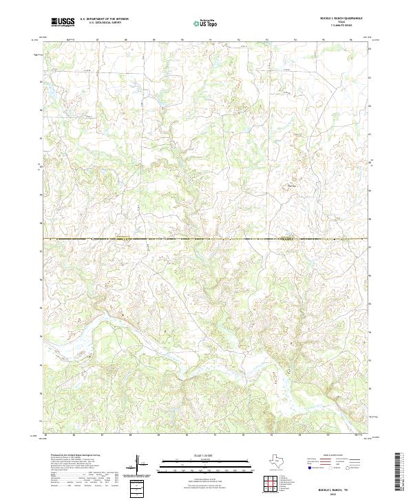 Buckle L Ranch, TX — USGS 7.5-minute topo (2022)