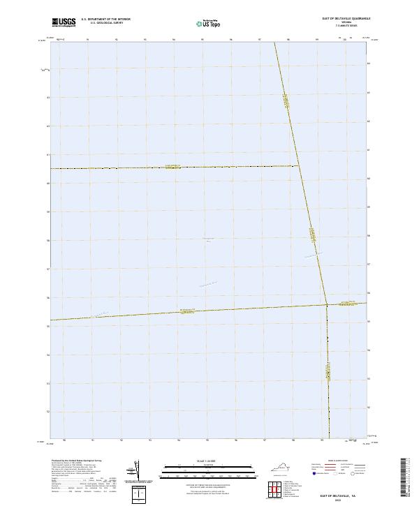 East of Deltaville, VA — USGS 7.5-minute topo (2022)