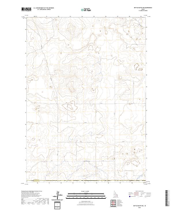 Kettle Butte NE, ID — USGS 7.5-minute topo (2023)
