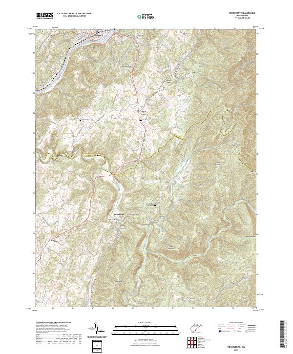 Ronceverte, WV — USGS 7.5-minute topo (2023)