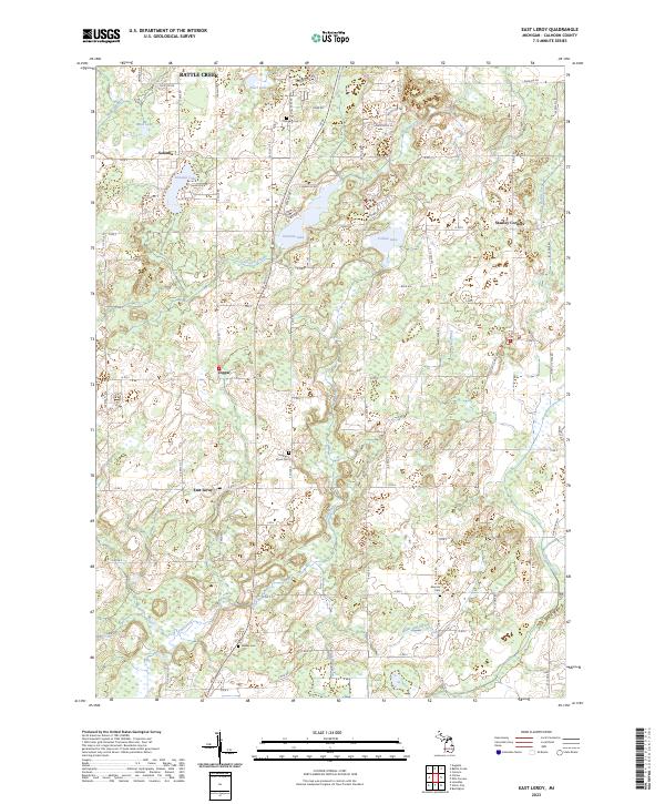 East Leroy, MI — USGS 7.5-minute topo (2023)