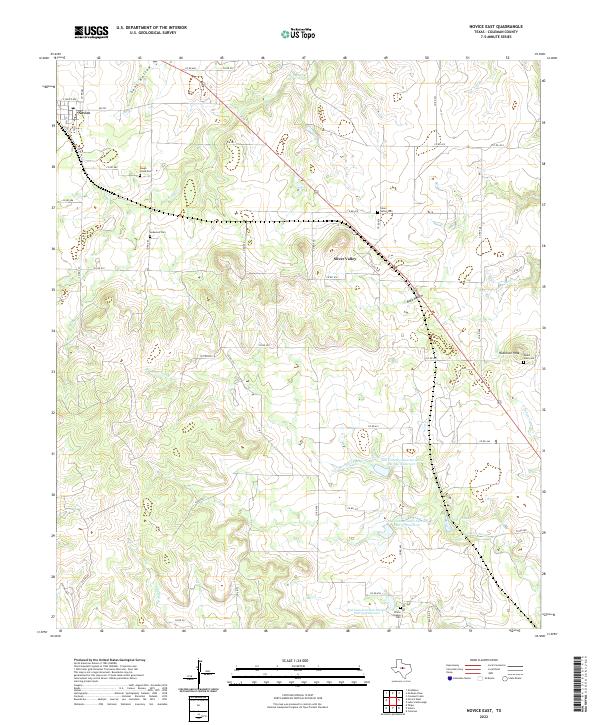 Novice East, TX — USGS 7.5-minute topo (2022)