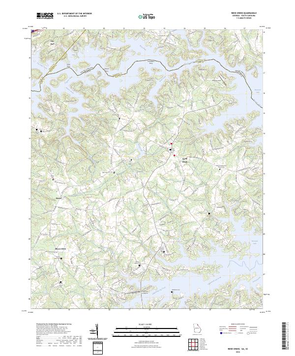 Reed Creek, GA-SC — USGS 7.5-minute topo (2024)