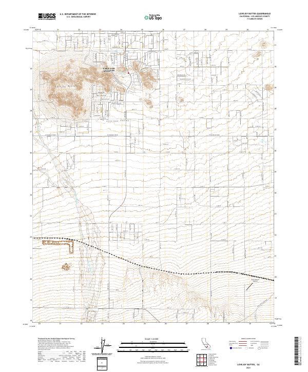 Lovejoy Buttes, CA — USGS 7.5-minute topo (2021)