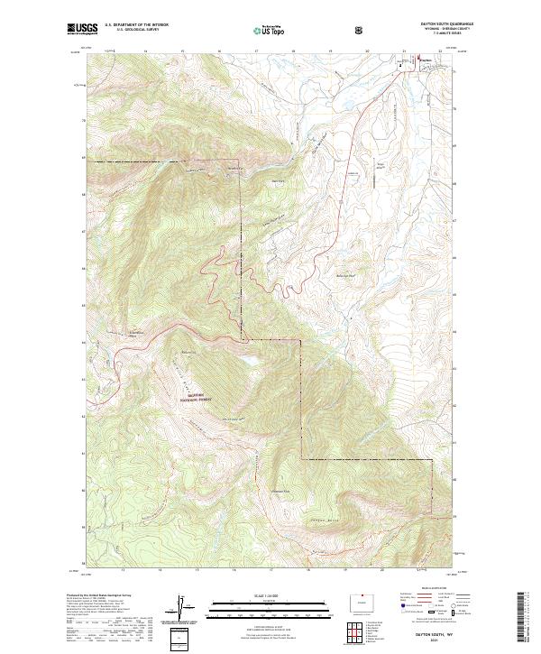 Dayton South, WY — USGS 7.5-minute topo (2021)