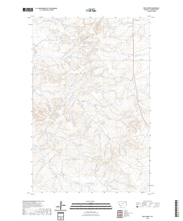 Rock Creek, MT — USGS 7.5-minute topo (2024)