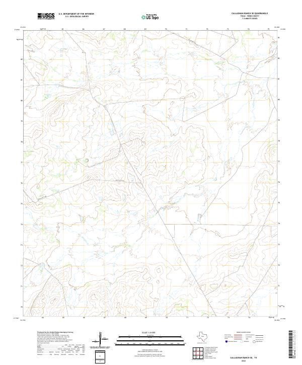 Callaghan Ranch SE, TX — USGS 7.5-minute topo (2022)