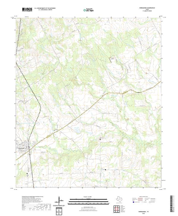 Normangee, TX — USGS 7.5-minute topo (2022)