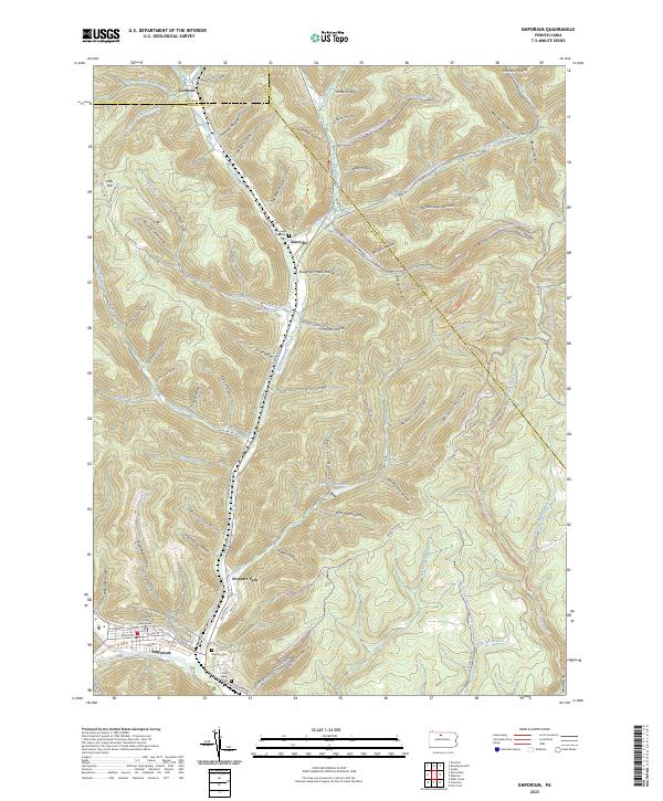 Emporium, PA — USGS 7.5-minute topo (2023)