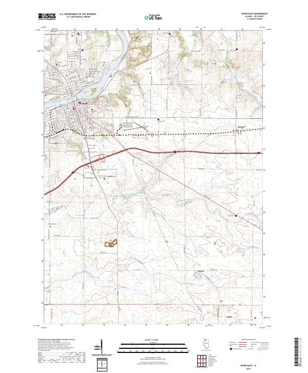 Dixon East, IL — USGS 7.5-minute topo (2024)