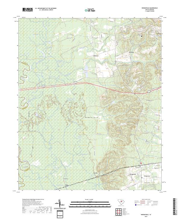 Wedgefield, SC — USGS 7.5-minute topo (2024)