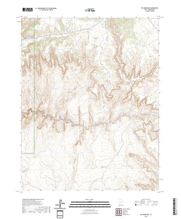 The Barracks, UT — USGS 7.5-minute topo (2023)