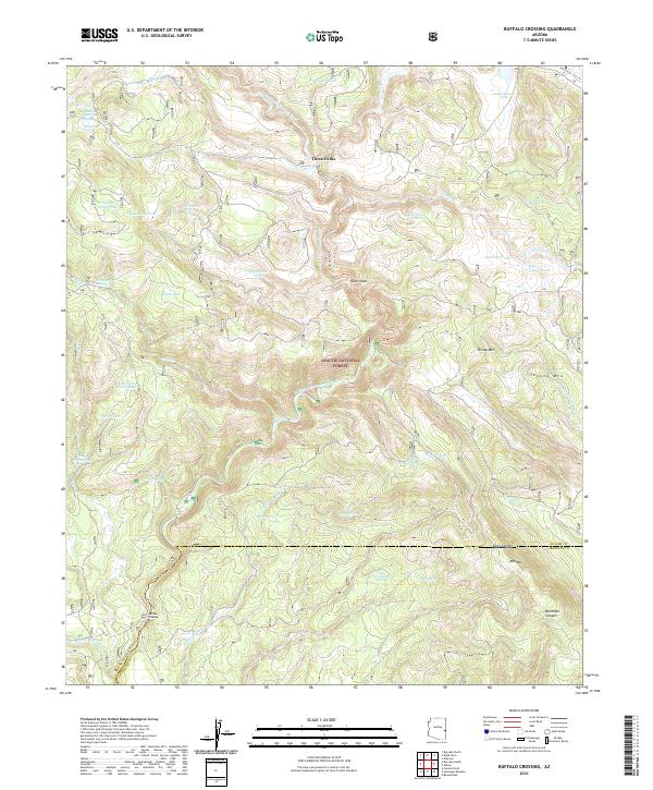 Buffalo Crossing, AZ — USGS 7.5-minute topo (2021)