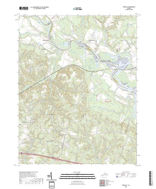 Tunstall, VA — USGS 7.5-minute topo (2022)