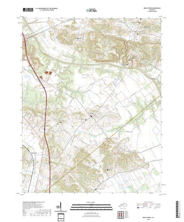 Beech Grove, KY — USGS 7.5-minute topo (2022)