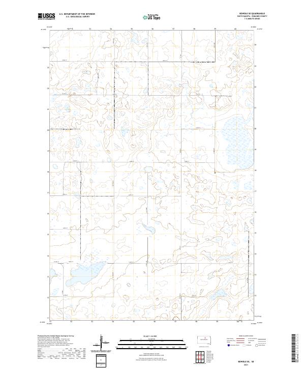 Bowdle SE, SD — USGS 7.5-minute topo (2021)