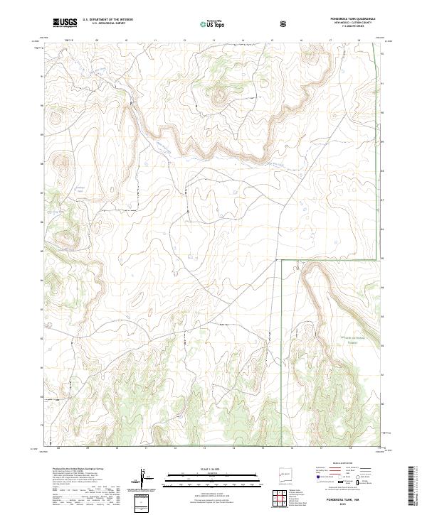 Ponderosa Tank, NM — USGS 7.5-minute topo (2023)
