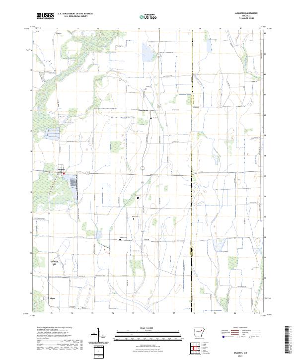 Amagon, AR — USGS 7.5-minute topo (2024)