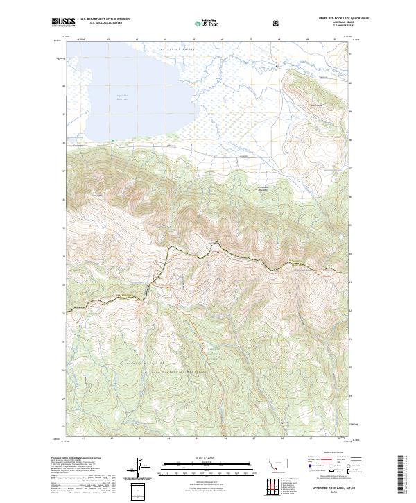 Upper Red Rock Lake, MT-ID — USGS 7.5-minute topo (2024)