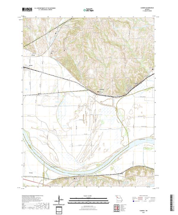 Camden, MO — USGS 7.5-minute topo (2021)