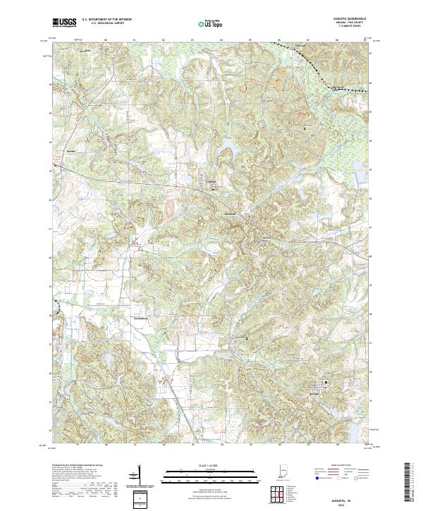 Augusta, IN — USGS 7.5-minute topo (2022)