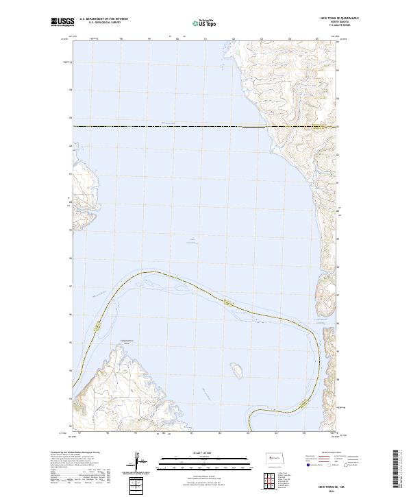 New Town SE, ND — USGS 7.5-minute topo (2024)