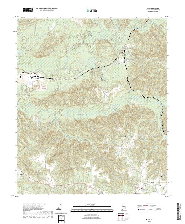 Mexia, AL — USGS 7.5-minute topo (2024)