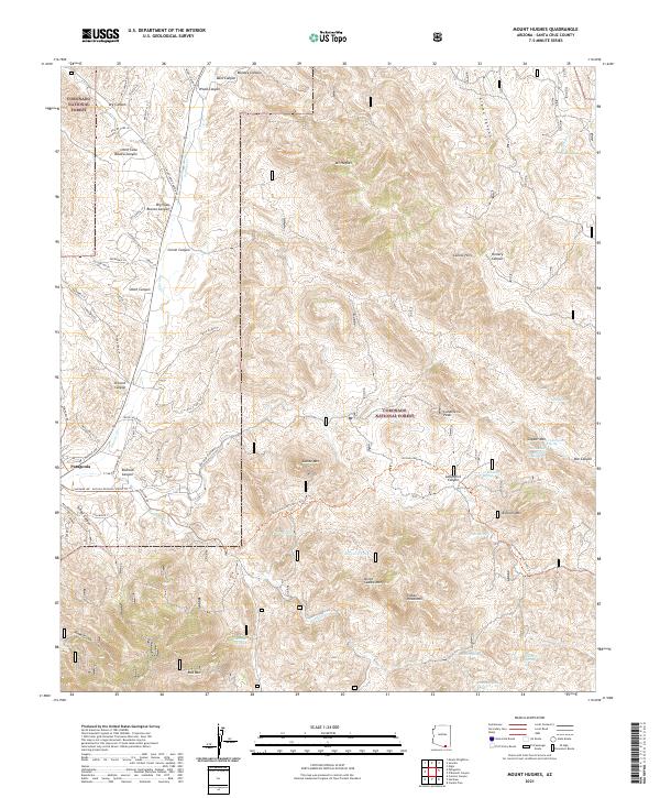 Mount Hughes, AZ — USGS 7.5-minute topo (2021)