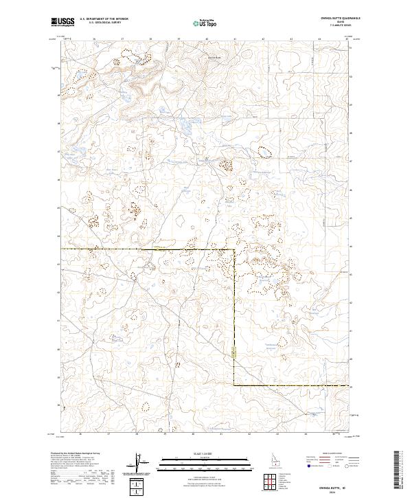 Owinza Butte, ID — USGS 7.5-minute topo (2024)