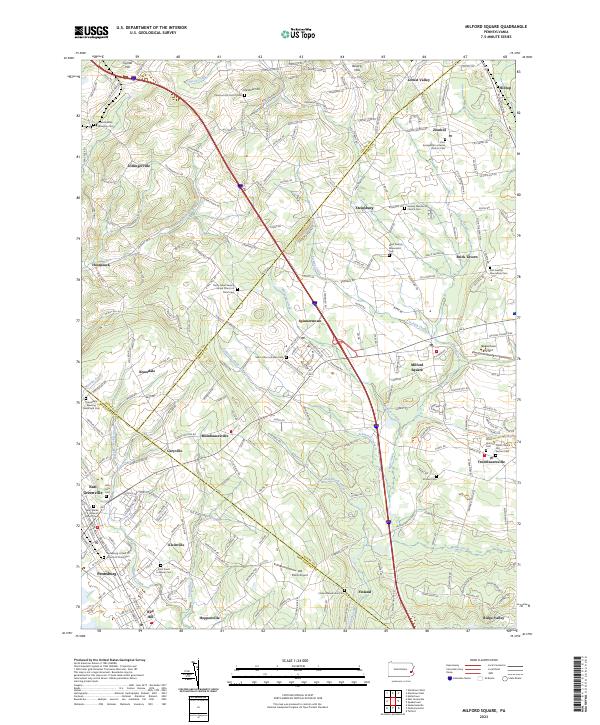 Milford Square, PA — USGS 7.5-minute topo (2023)