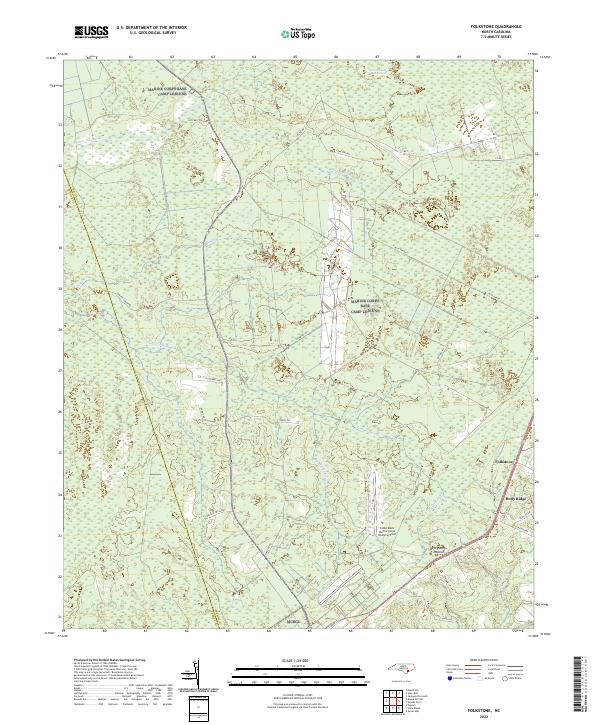 Folkstone, NC — USGS 7.5-minute topo (2022)