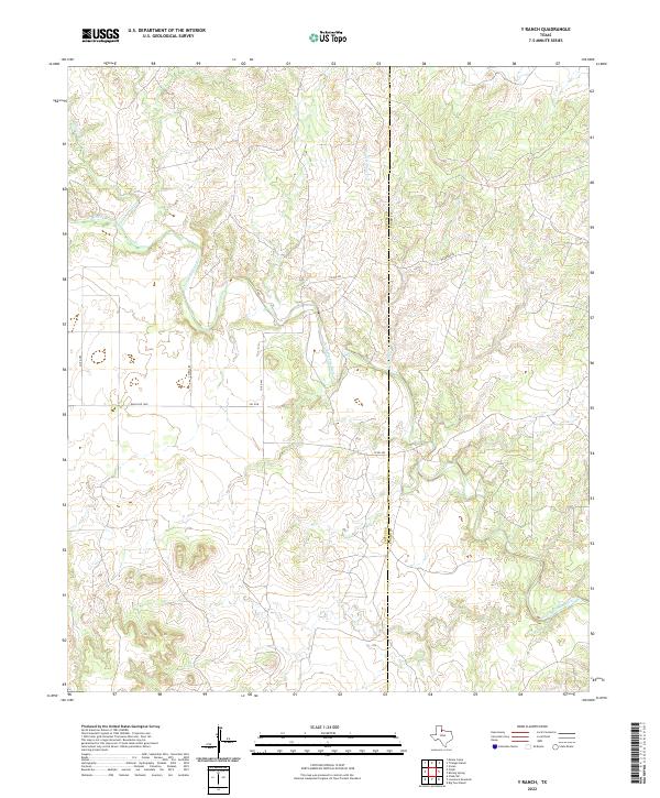 Y Ranch, TX — USGS 7.5-minute topo (2022)