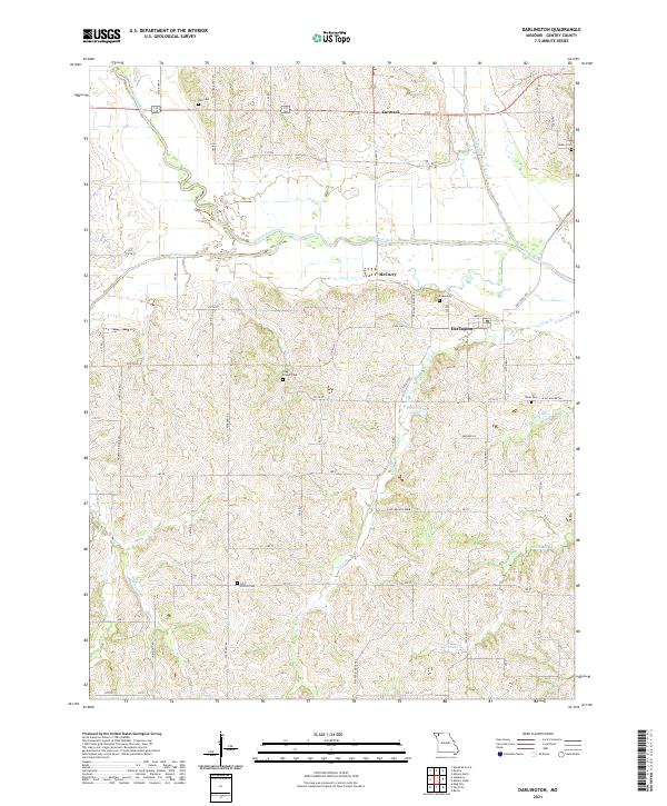 Darlington, MO — USGS 7.5-minute topo (2021)