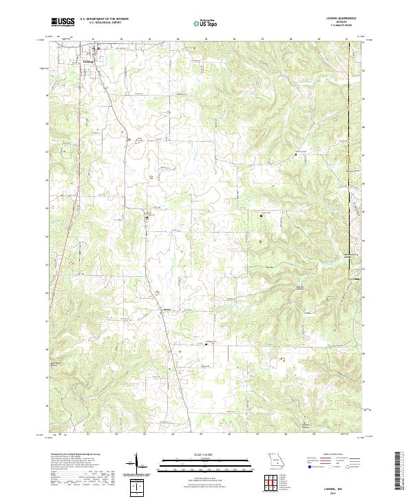 Licking, MO — USGS 7.5-minute topo (2021)