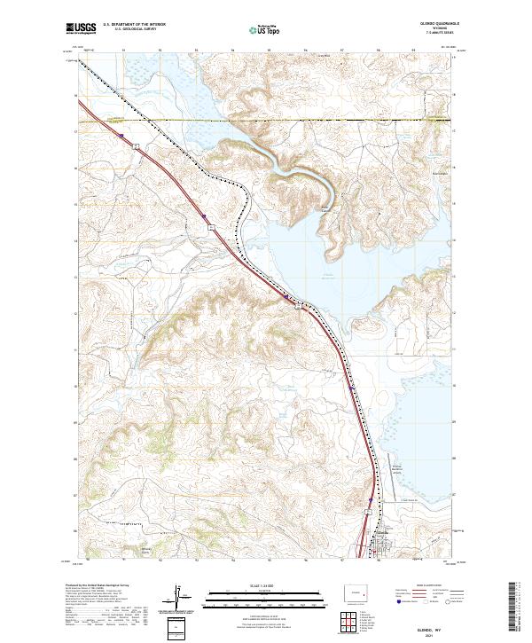 Glendo, WY — USGS 7.5-minute topo (2021)