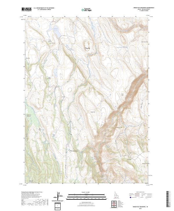 Indian Hay Meadows, ID — USGS 7.5-minute topo (2023)