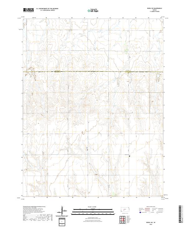 Rozel SW, KS — USGS 7.5-minute topo (2022)