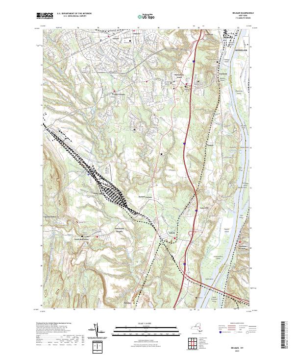Delmar, NY — USGS 7.5-minute topo (2023)