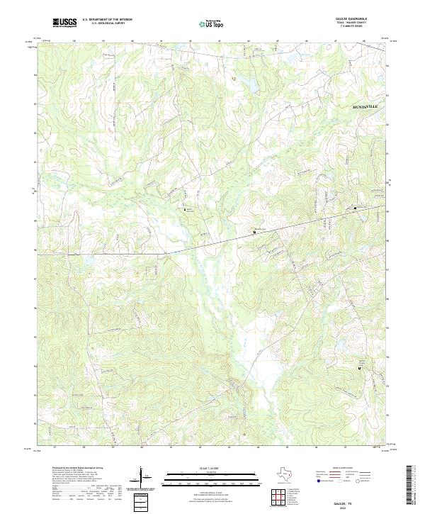 Galilee, TX — USGS 7.5-minute topo (2022)