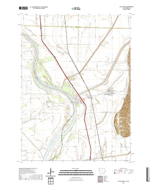 Little Sioux, IA-NE — USGS 7.5-minute topo (2022)