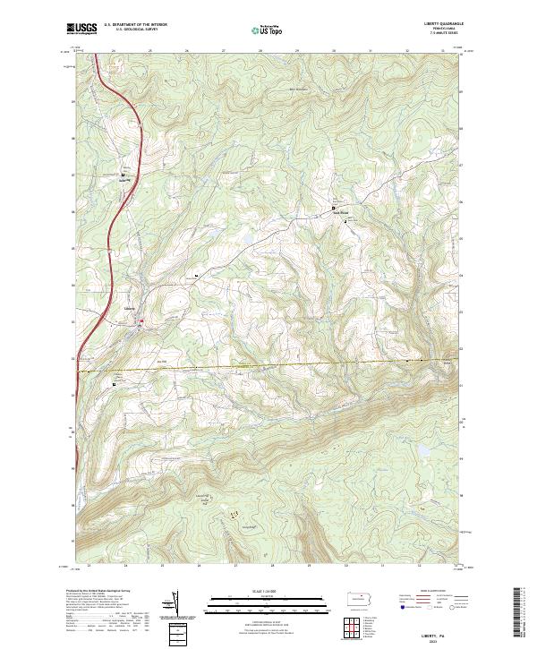 Liberty, PA — USGS 7.5-minute topo (2023)