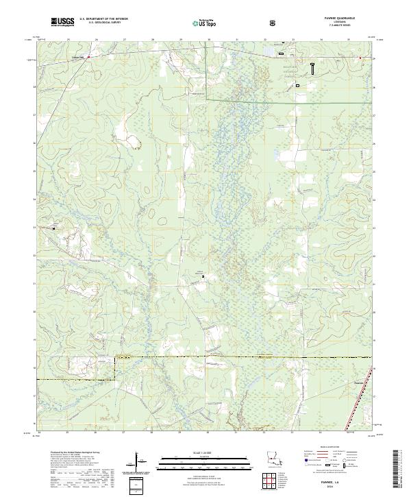 Pawnee, LA — USGS 7.5-minute topo (2024)
