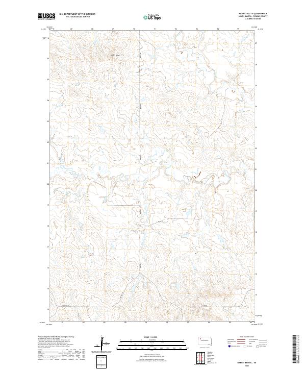 Rabbit Butte, SD — USGS 7.5-minute topo (2021)