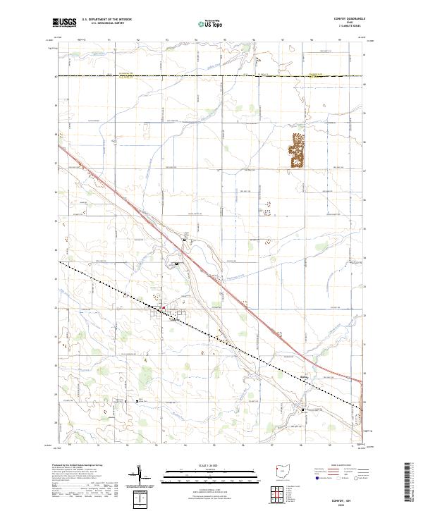 Convoy, OH — USGS 7.5-minute topo (2023)